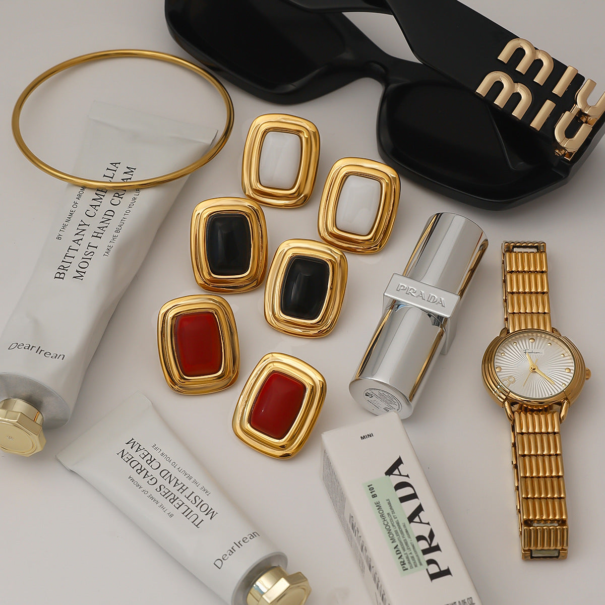 Boucles d’oreilles Éclat Doré en pierre naturelle