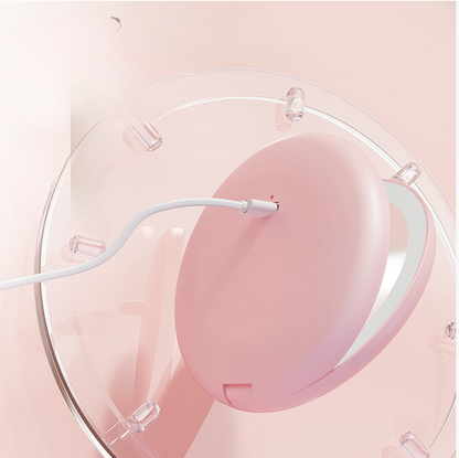 Miroir de poche LED double face