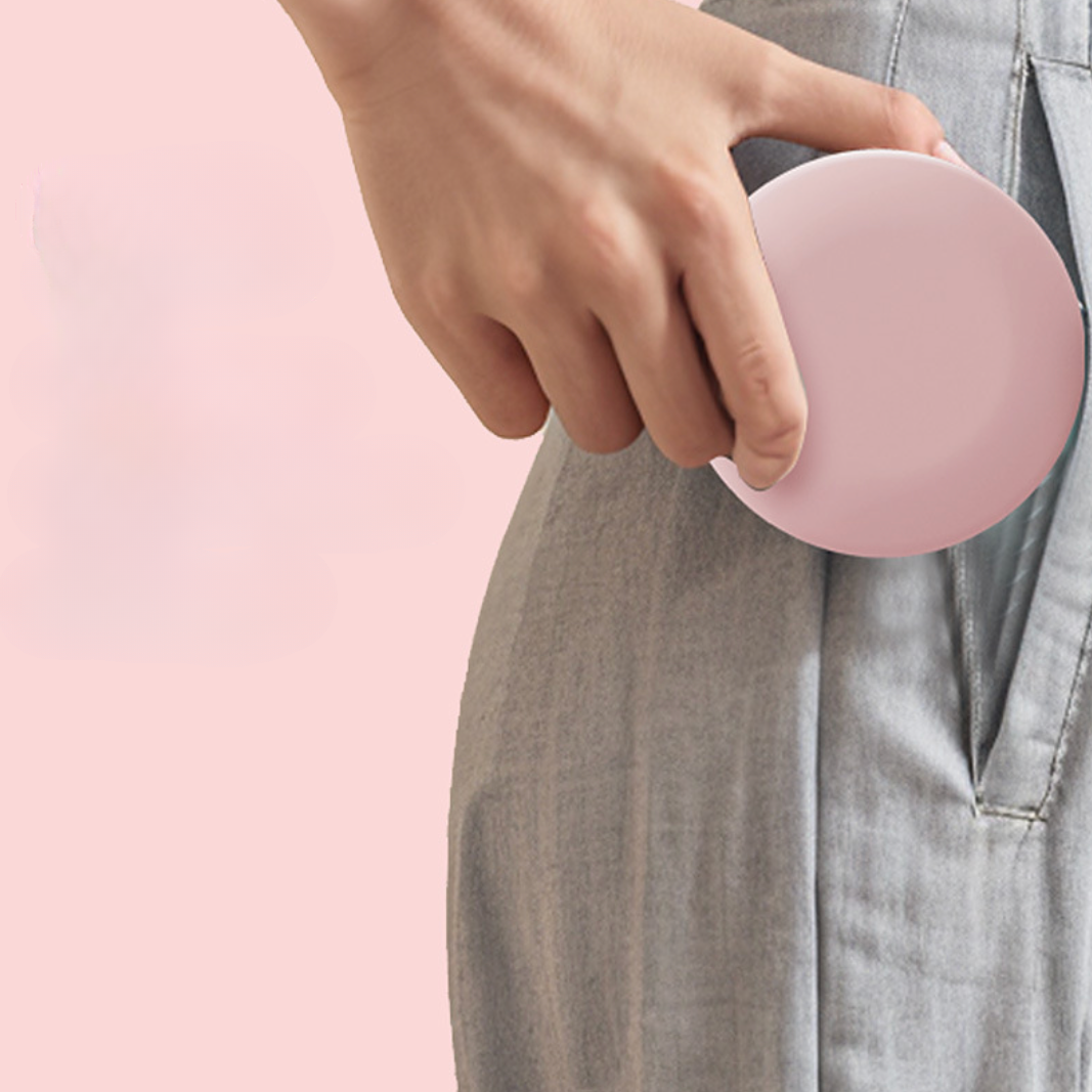 Miroir de poche LED double face