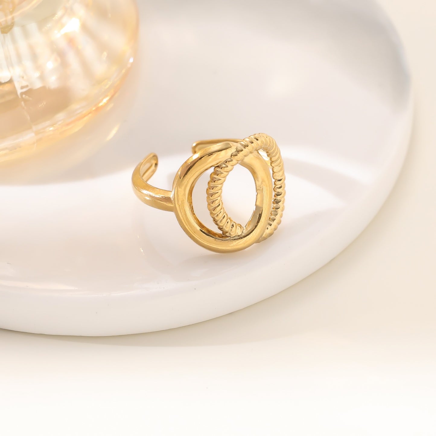 Bague vintage dorée