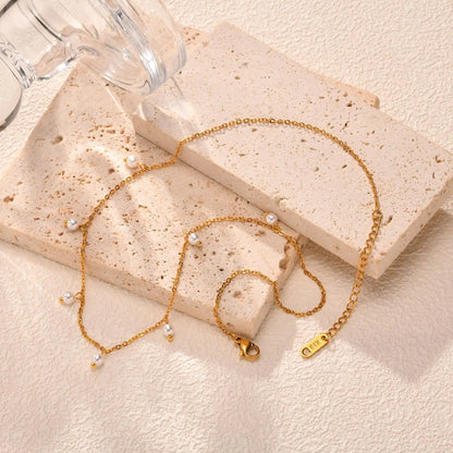 Collier ras-de-cou à perles