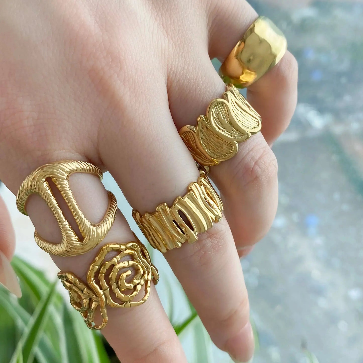 Bague vintage dorée