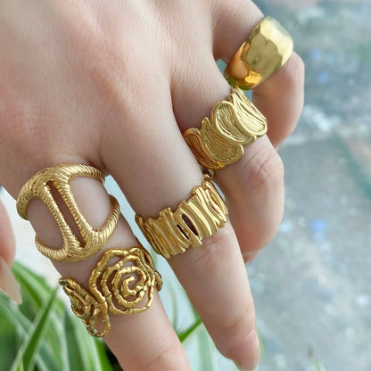 Bague vintage dorée