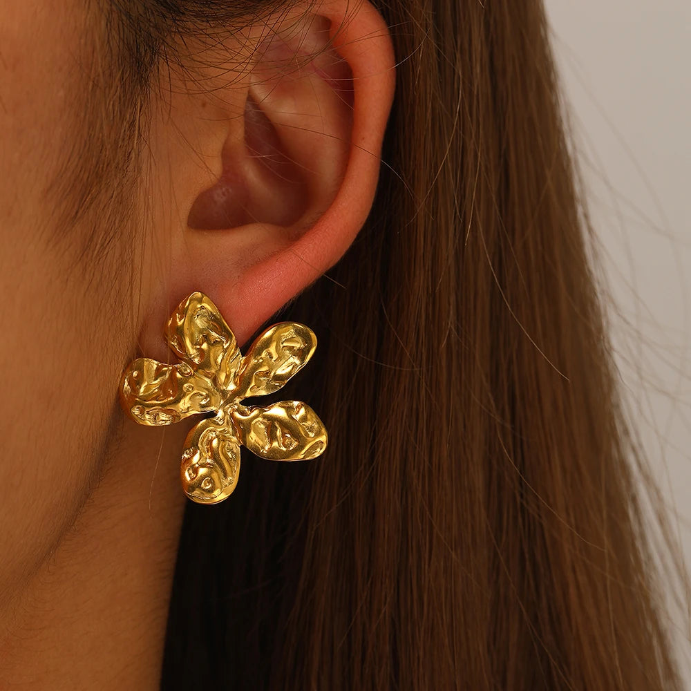 Boucles d’Oreilles Pendantes Fleur