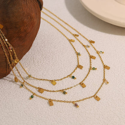 Collier cristal doré