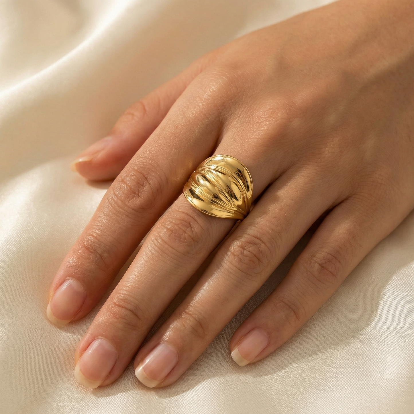 Bague vintage dorée