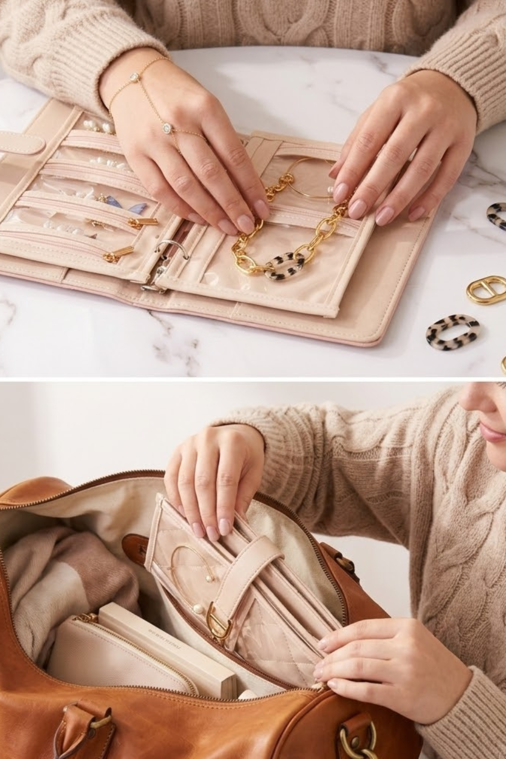 Pochette de rangement bijoux